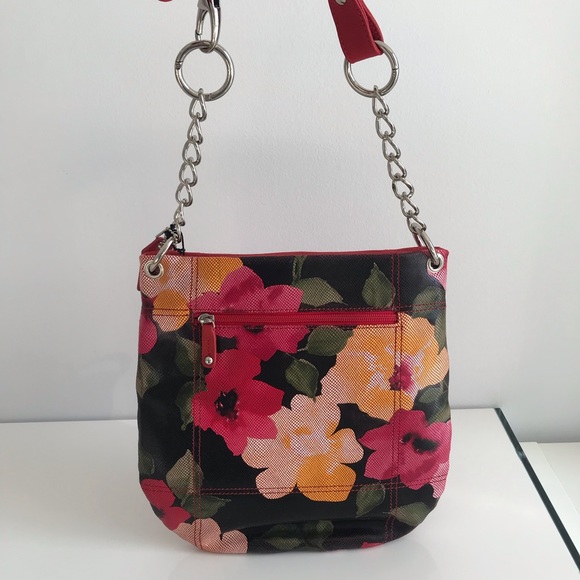 COPY - Soprano Spring Floral Print Motif Glazed Leather Convertible Crossbody B… - Picture 8 of 16